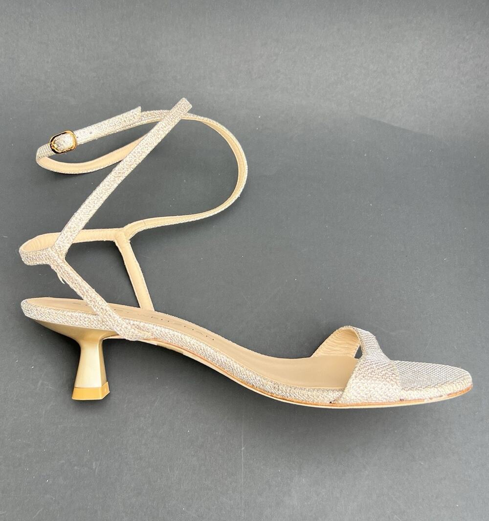 STUART WEITZMAN Nudist Wrap Metalic Gold Sandals Women's Size 7 US